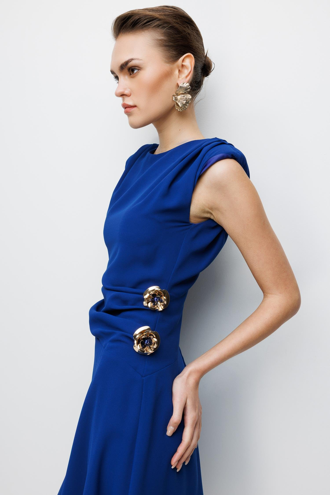 Bel Aksesuar Detaylı Mini Elbise SAKS