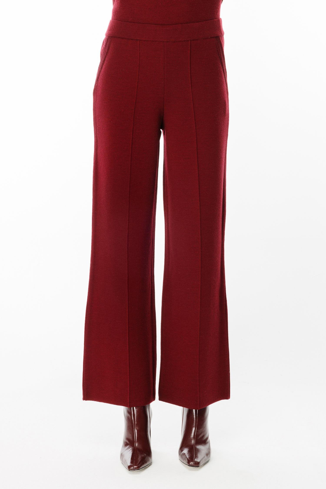 Bel Lastikli Triko Pantolon BORDO