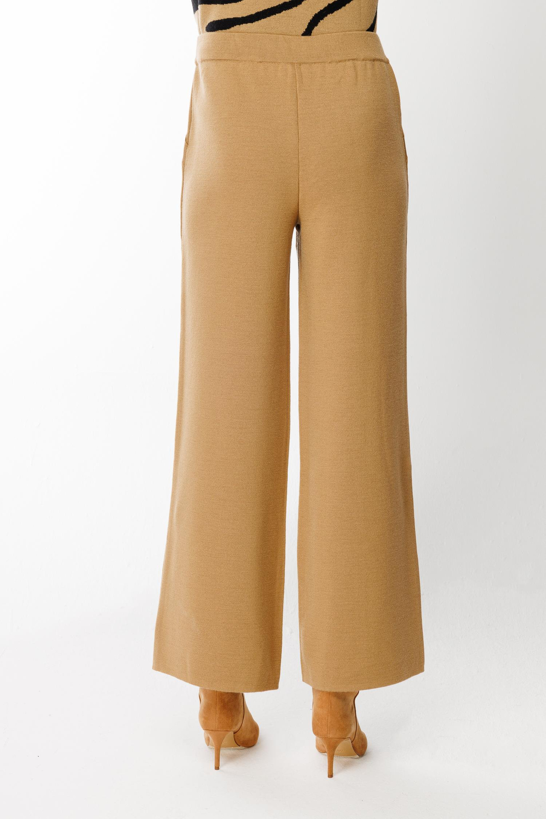 Bel Lastikli Triko Pantolon CAMEL