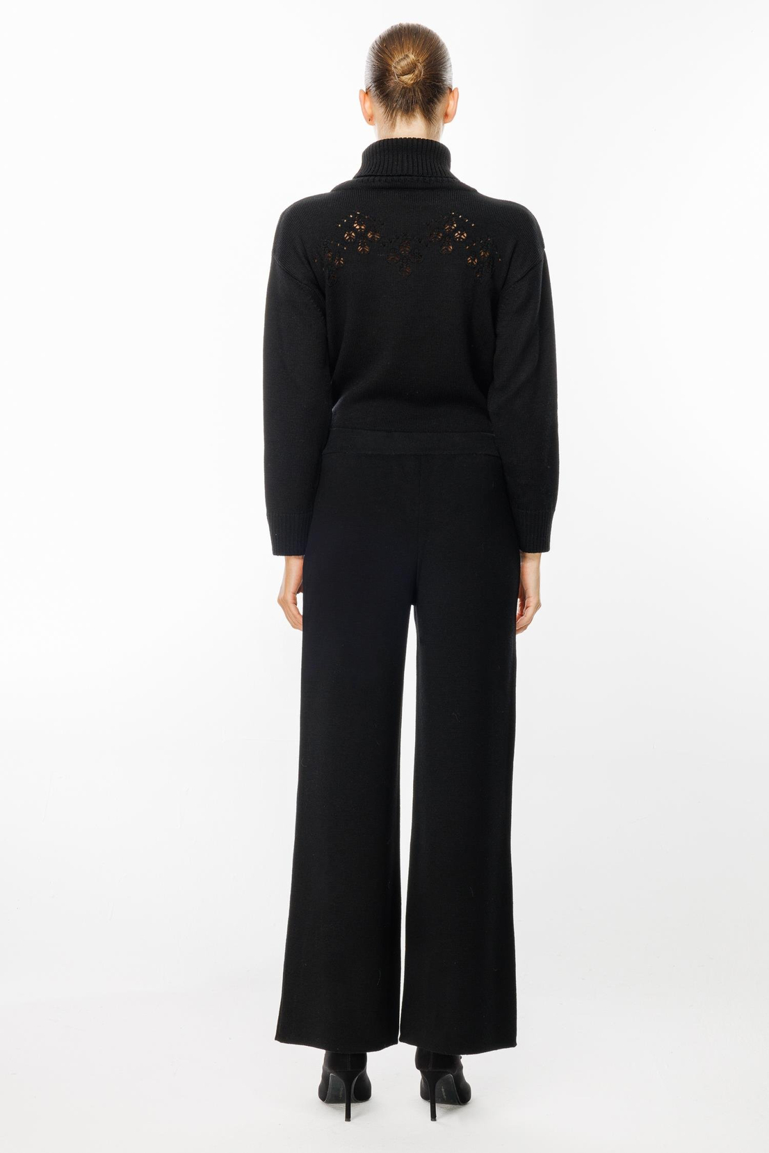 Bel Lastikli Triko Pantolon SİYAH