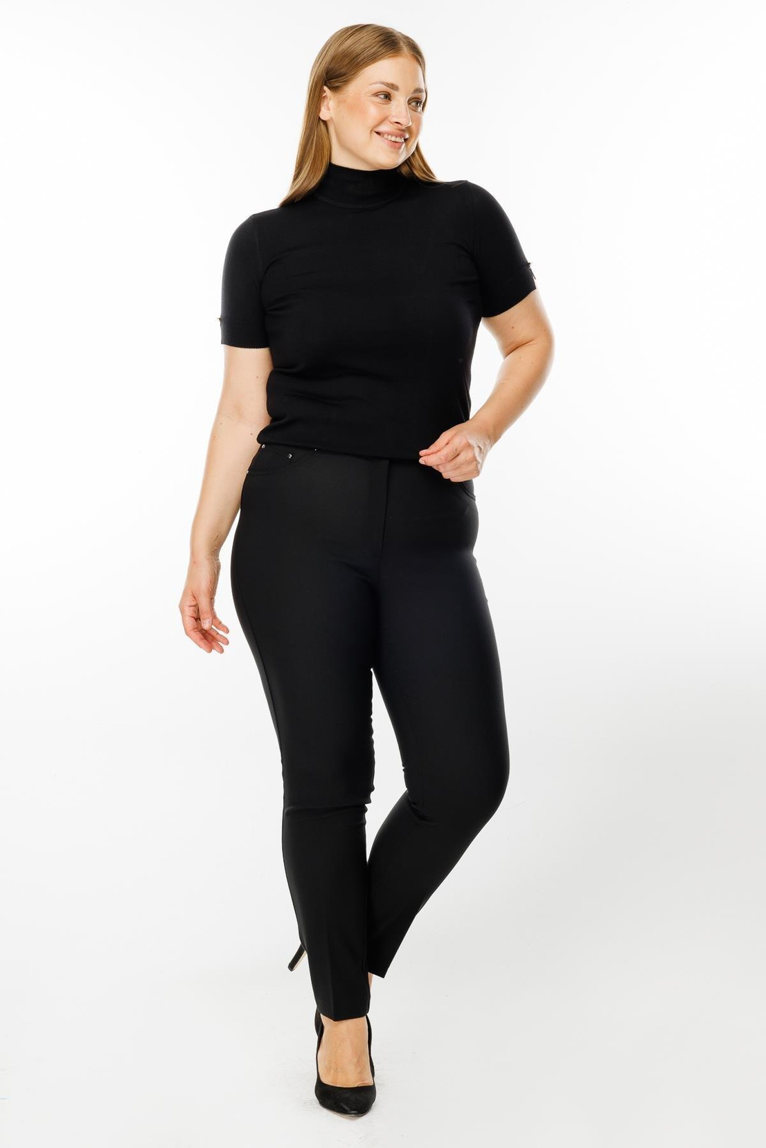 Beli Lastikli Beş Cep Pantolon SİYAH