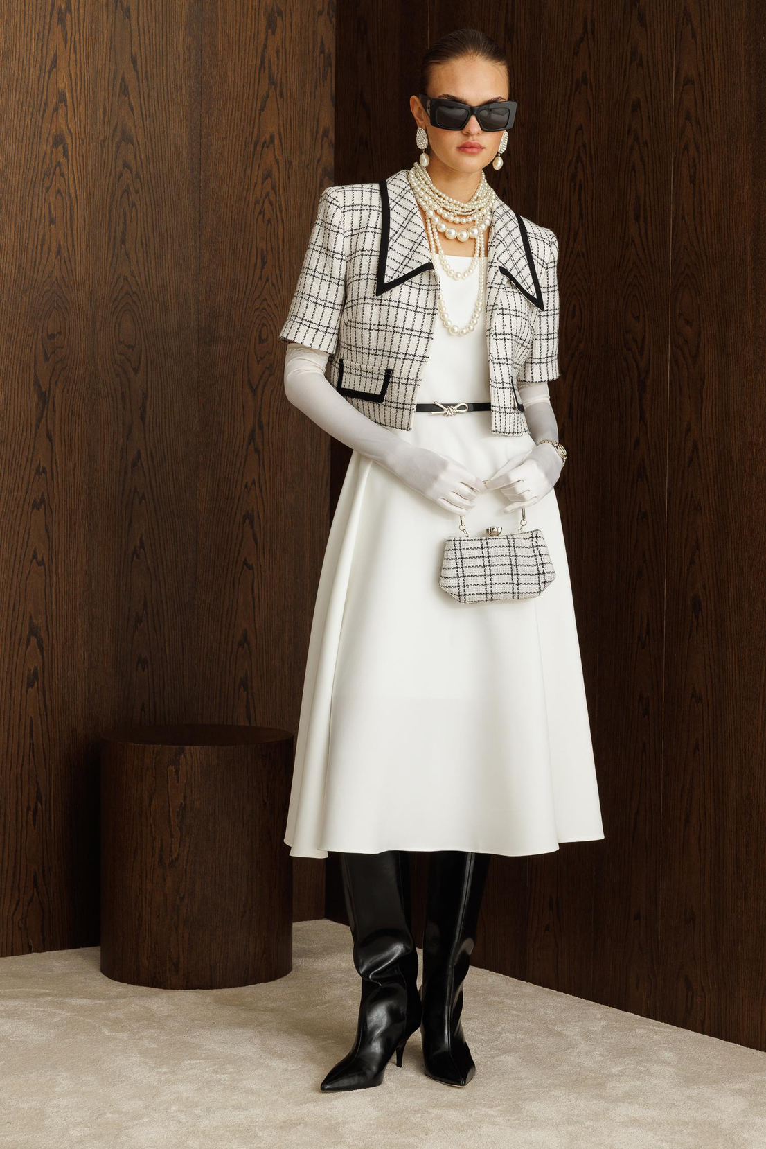 Biye Detaylı Chanel Takım BEYAZ