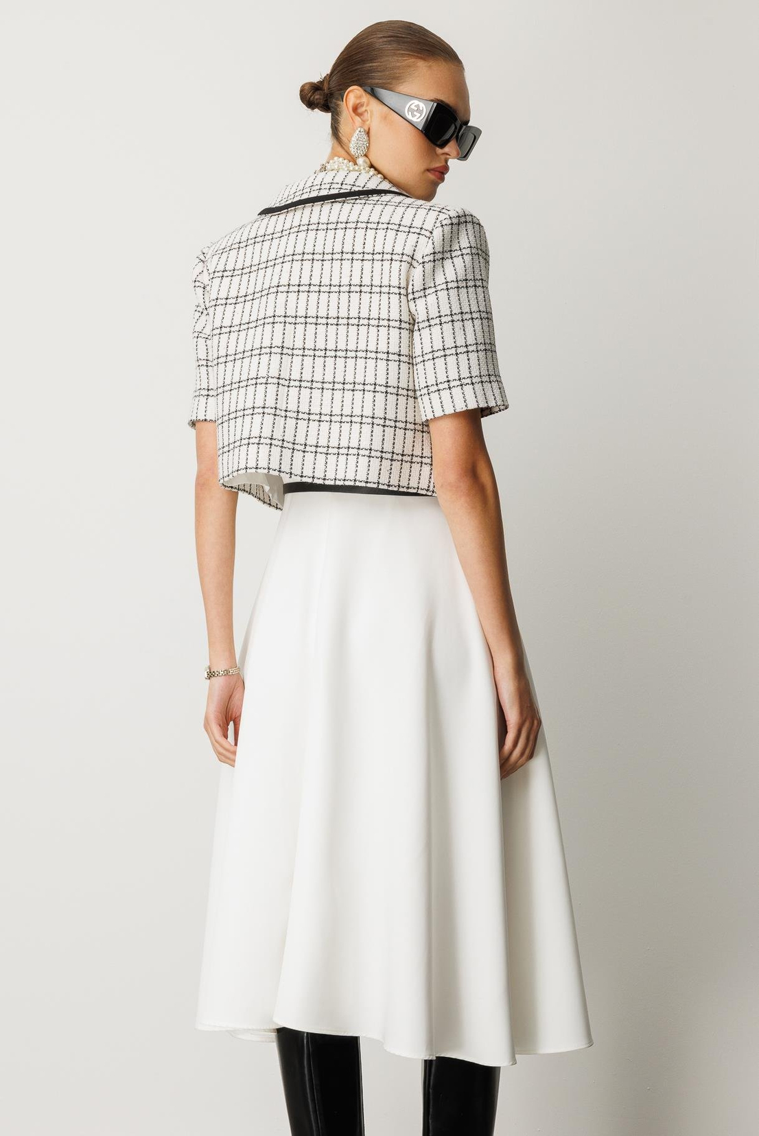 Biye Detaylı Chanel Takım BEYAZ