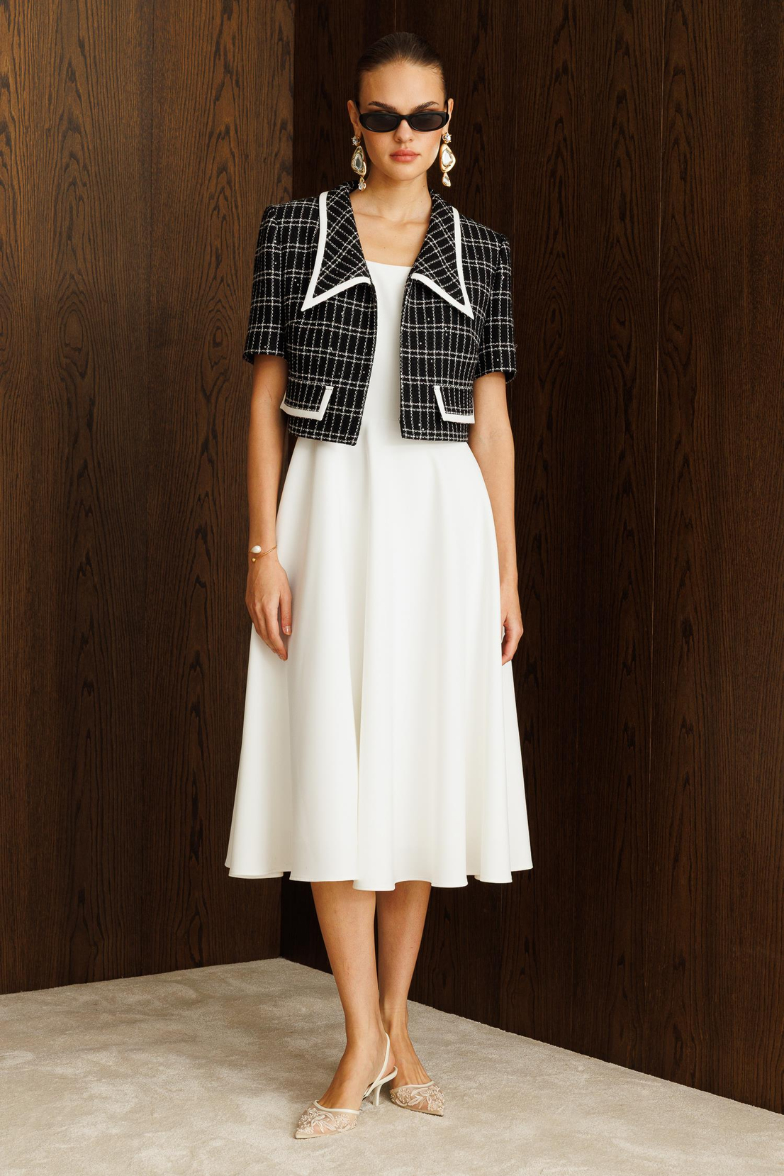 Biye Detaylı Chanel Takım SİYAH