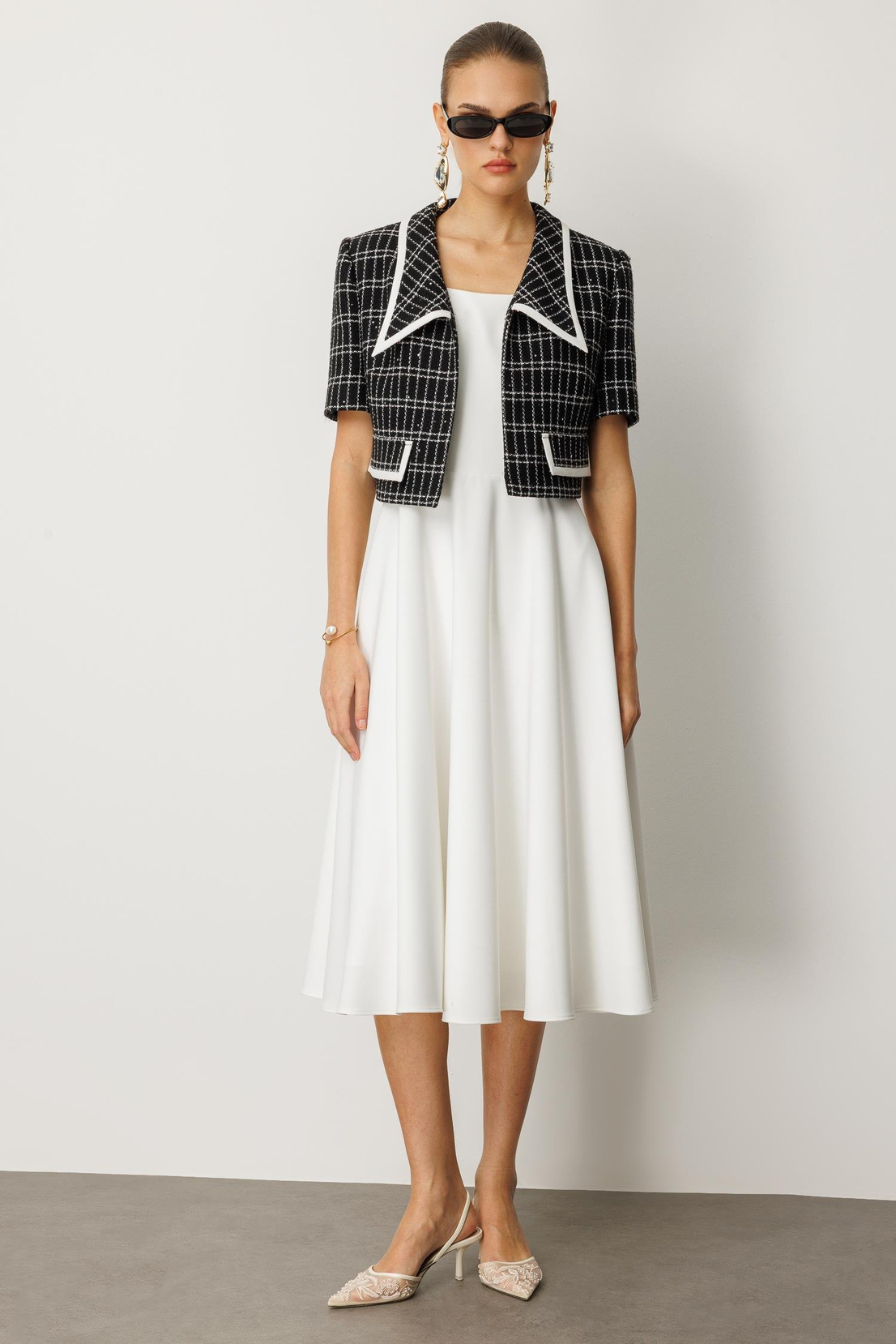 Biye Detaylı Chanel Takım SİYAH