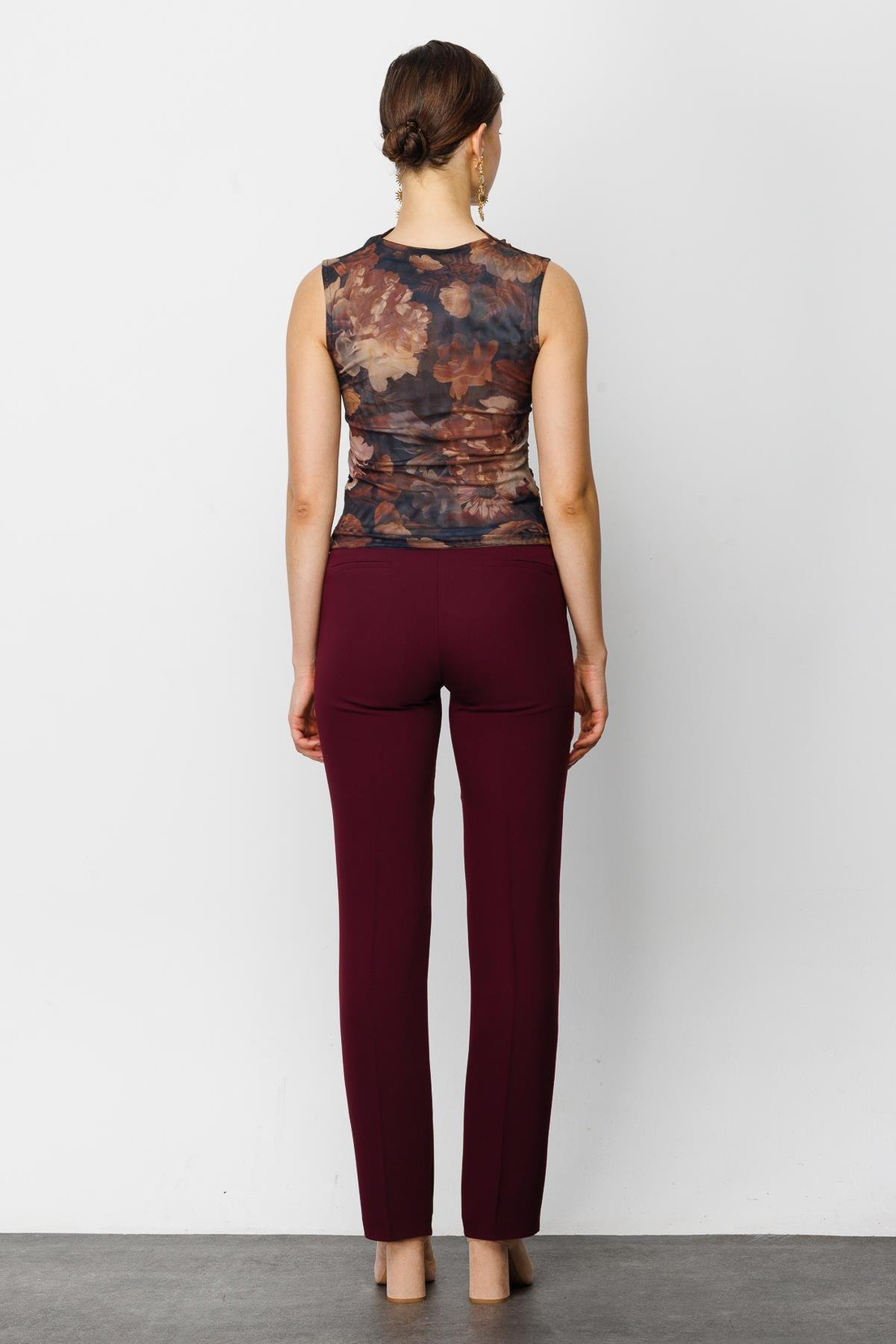 Boru Paça Düz Pantolon MÜRDÜM