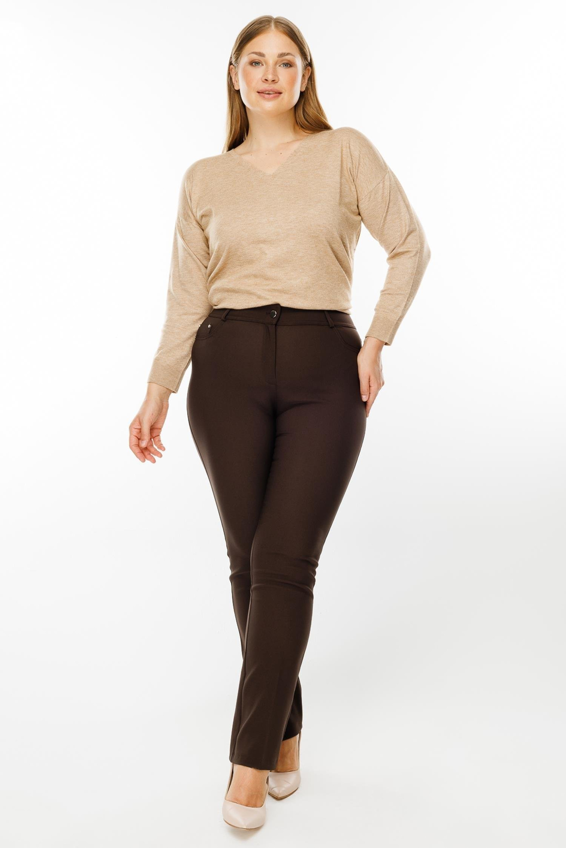 Boru Paça Pantolon KAHVE