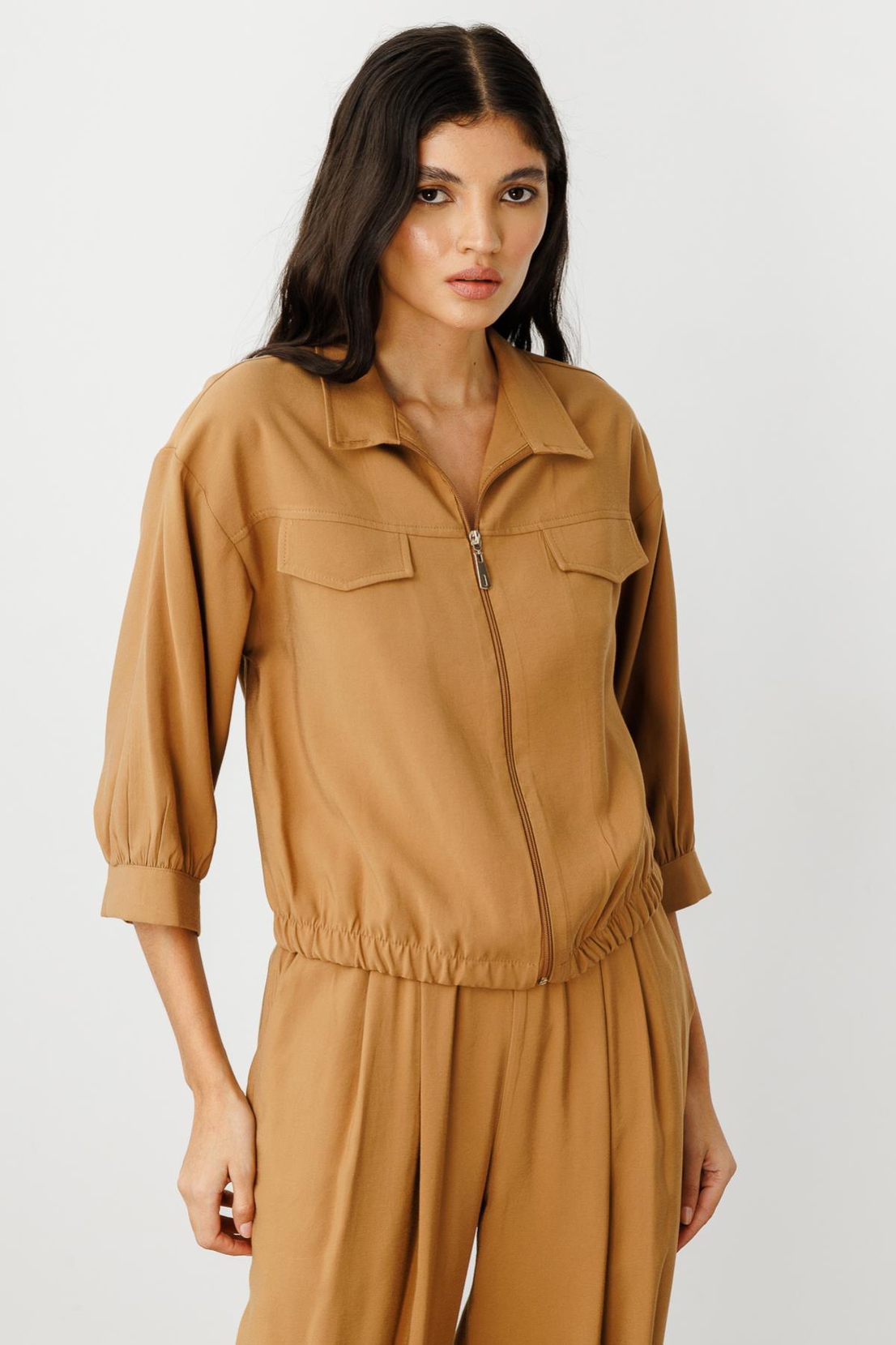 Cep Detaylı Etek Ucu Lastikli Spor Ceket MOCCA