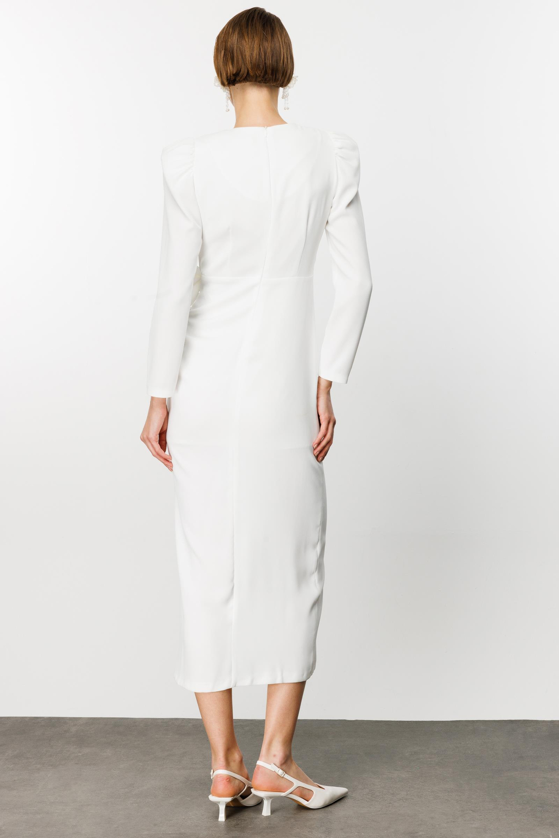 Fiyonklu Elbise BEYAZ