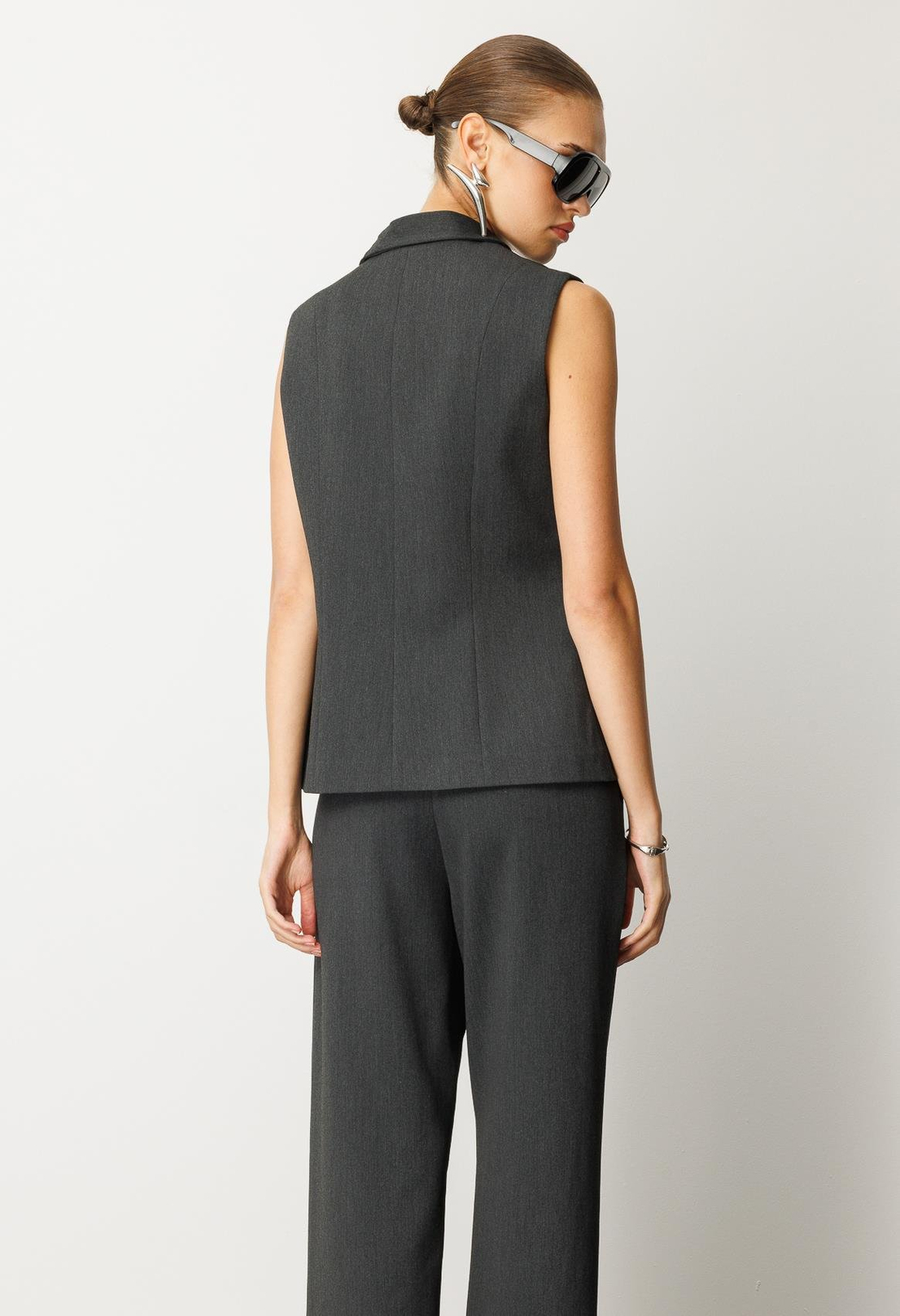 Fular Detaylı Yelek ANTRASİT