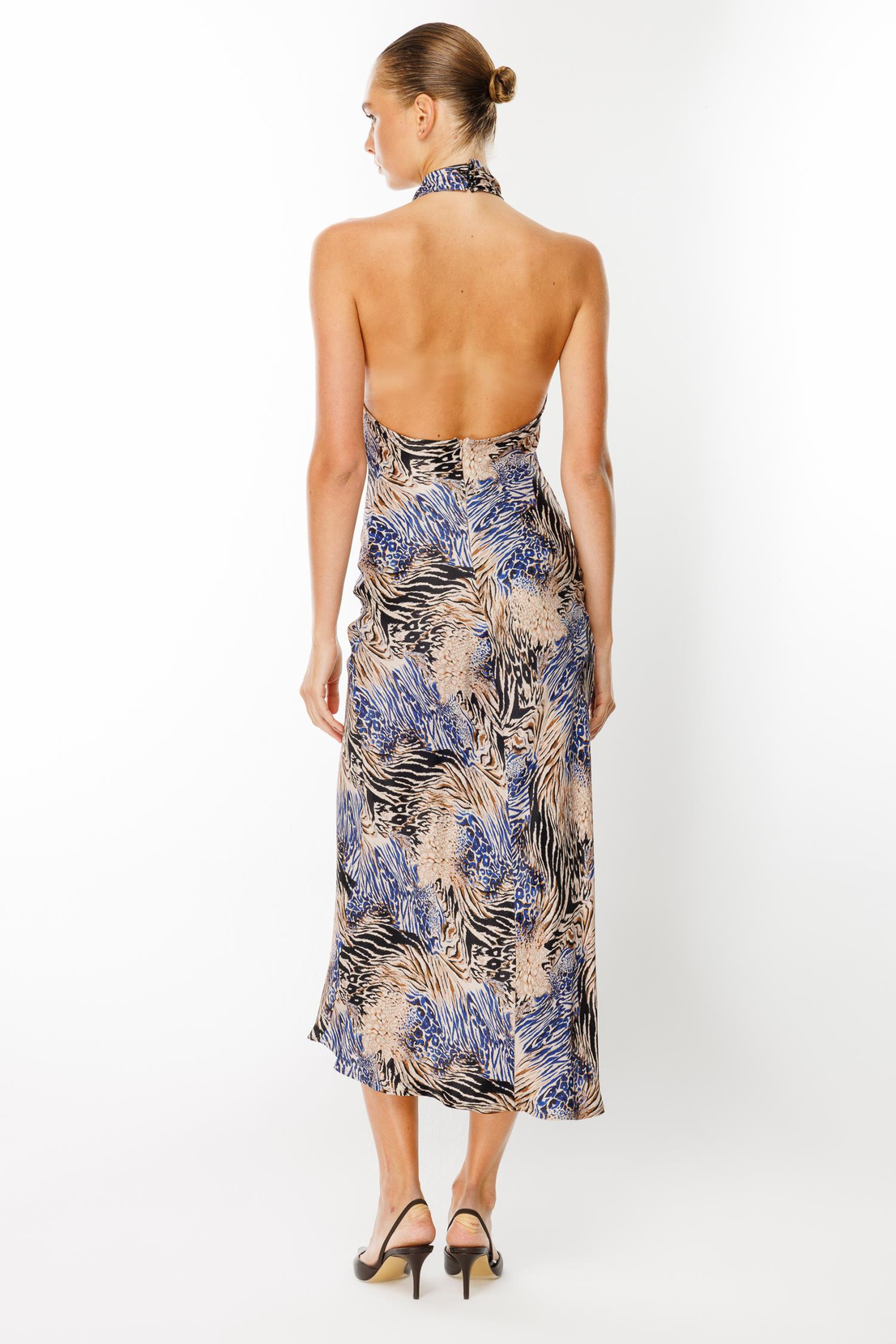 Halter Kol Verev Elbise SAKS