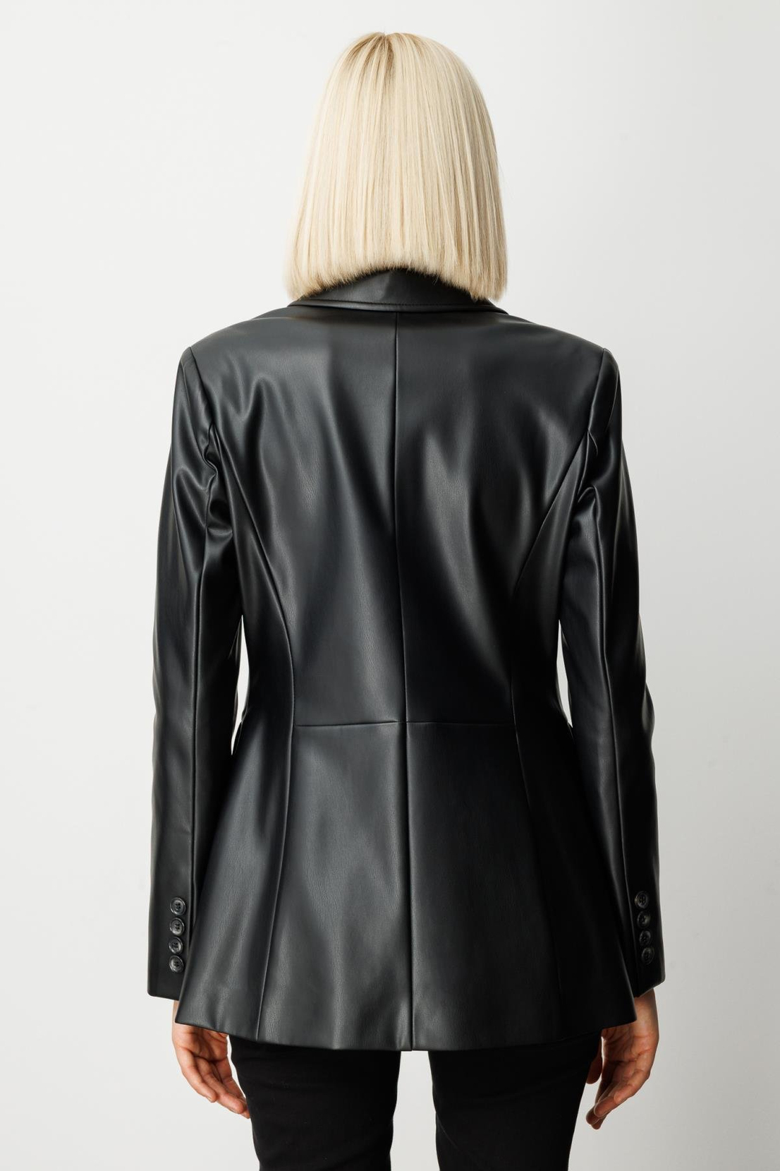 Kapak Cepli Deri Ceket SİYAH