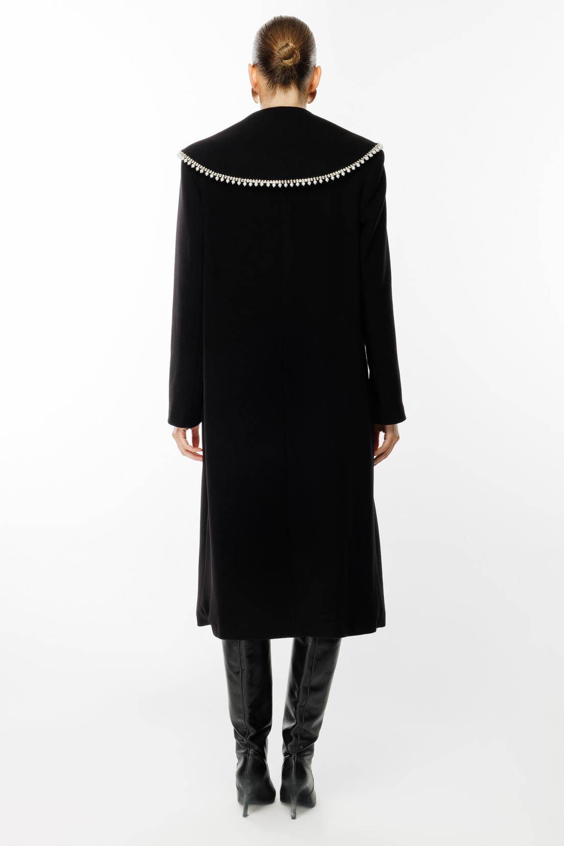 Kaşe Taş Şeritli Kaban SİYAH