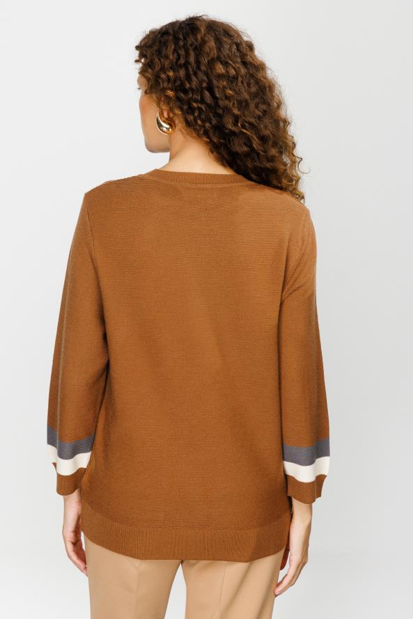 Kilim Desen Cepli Kahve Kazak