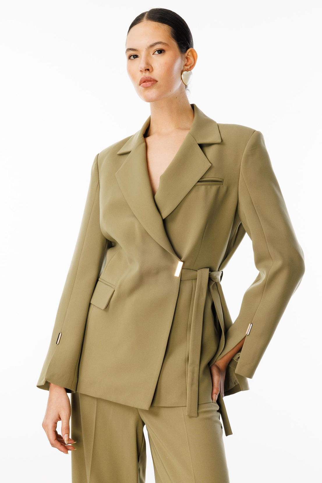 Kruvaze Ceketli Takım YEŞİL