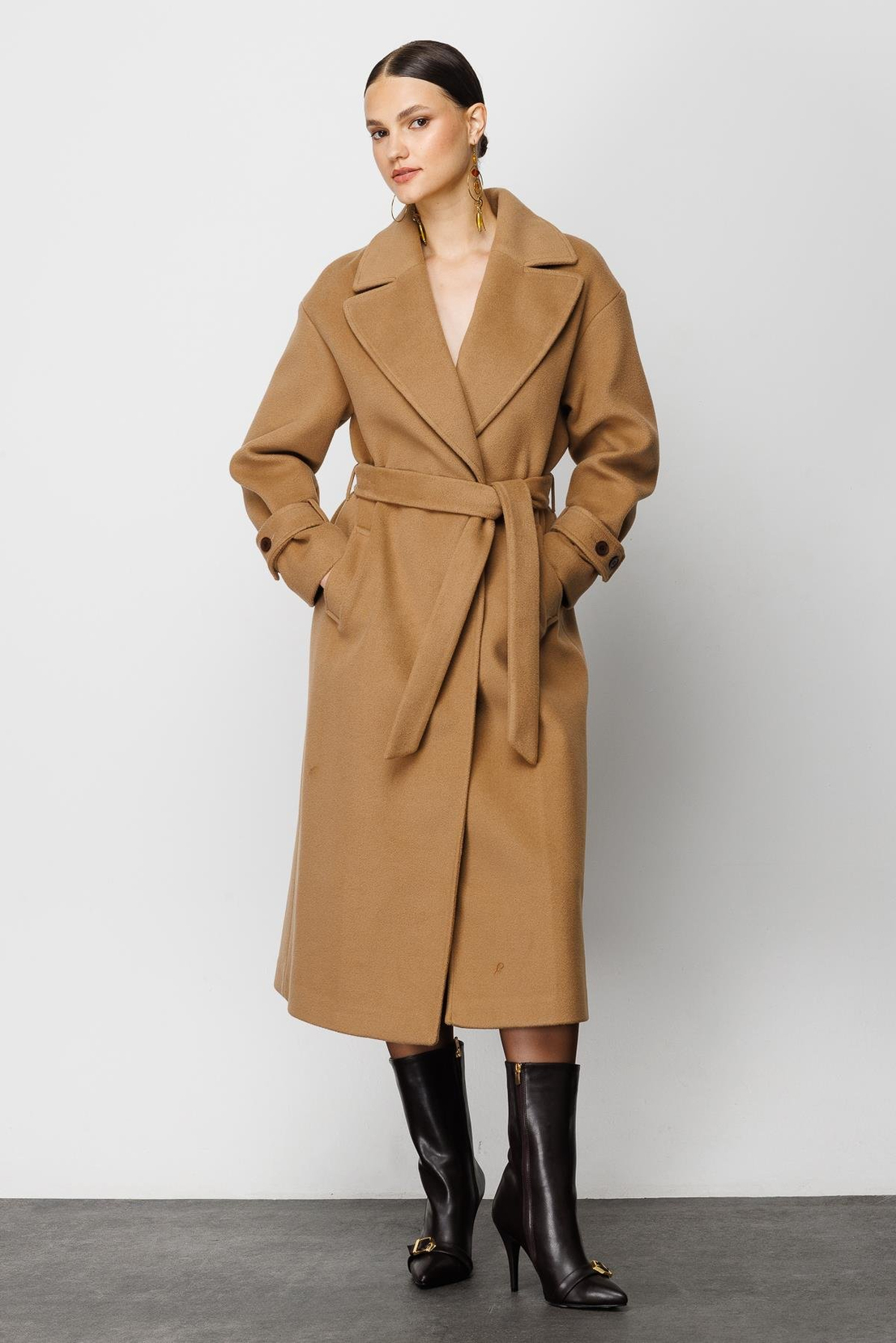 KRUVAZE YAKA KAŞE KABAN CAMEL