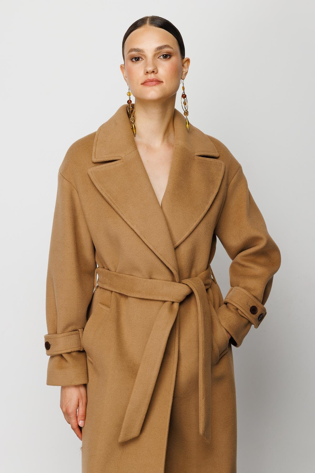 KRUVAZE YAKA KAŞE KABAN CAMEL