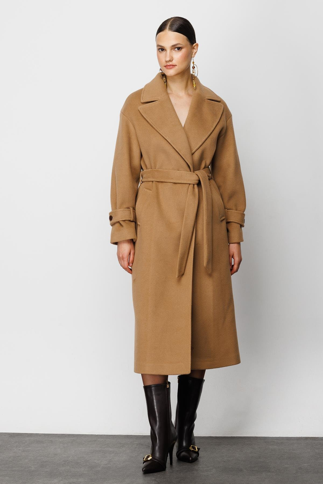 KRUVAZE YAKA KAŞE KABAN CAMEL