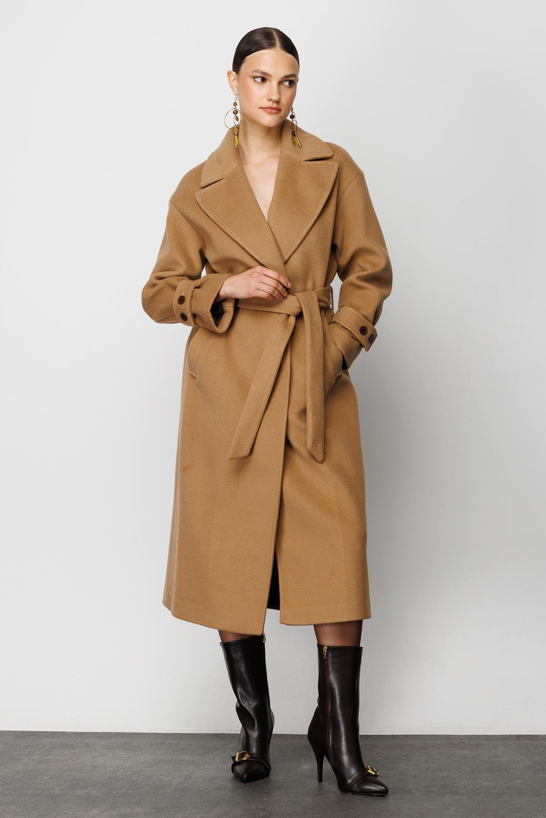 KRUVAZE YAKA KAŞE KABAN CAMEL