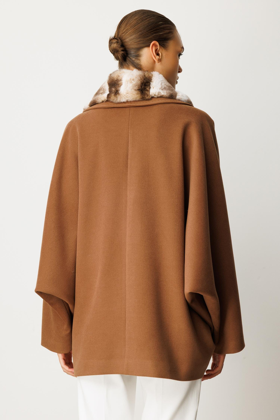 Kürk İç Detaylı Kısa Mont KAHVE