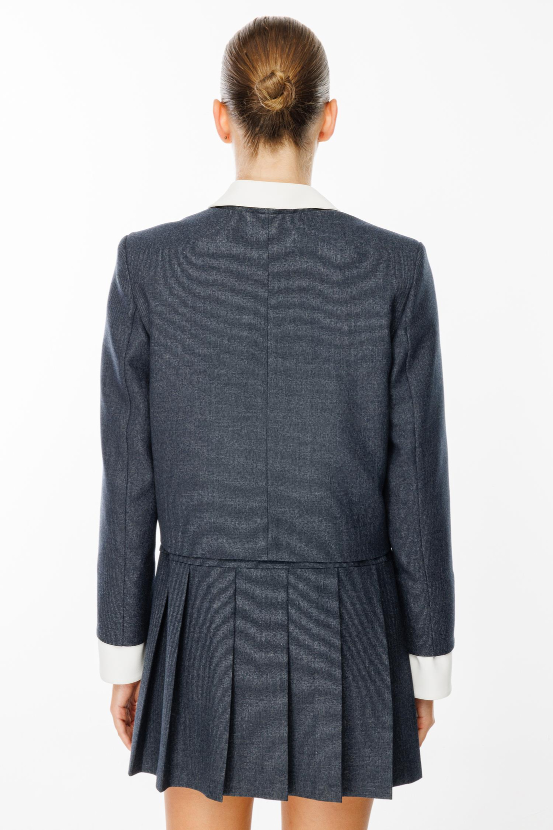 Manşet Detaylı Kısa Ceket LACİVERT