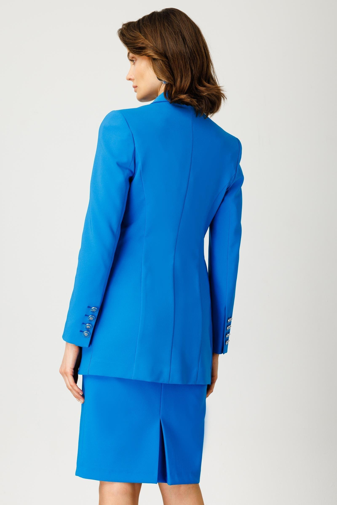 Nefeli Kruvaze Yarım Astarlı Uzun Ceket