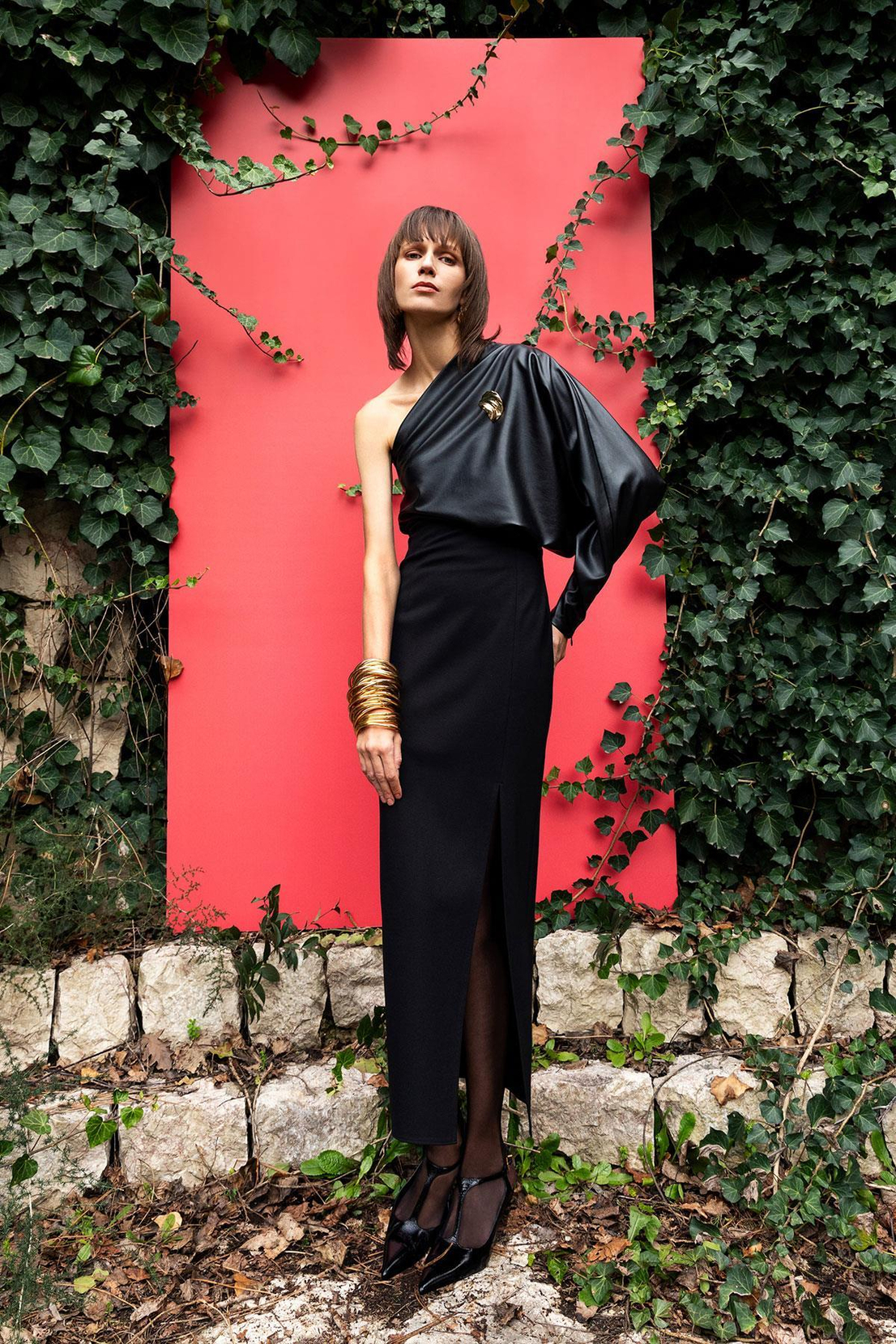 NEFELİ Tek Omuz Yırtmaçlı Elbise