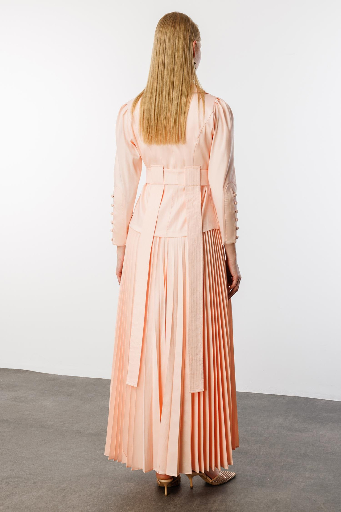 Pilise Etekli Elbise & Ceket İkili Takım SOMON