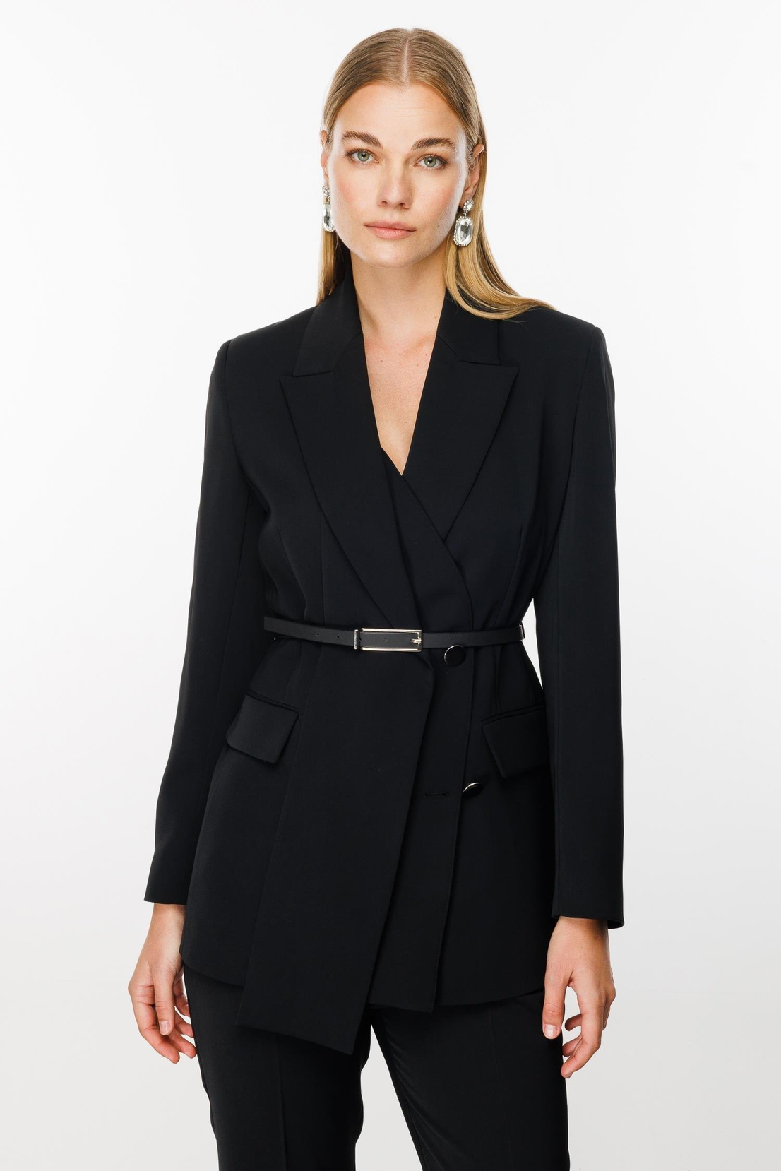 Şal Yaka Ceket Takım SİYAH