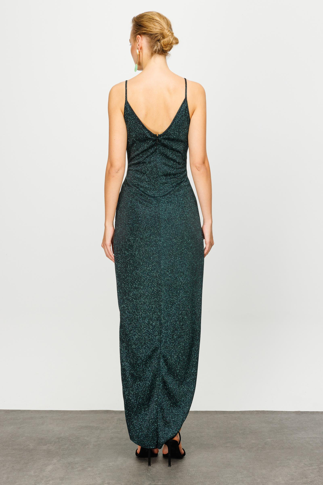 Simli Gece Elbise ZÜMRÜT