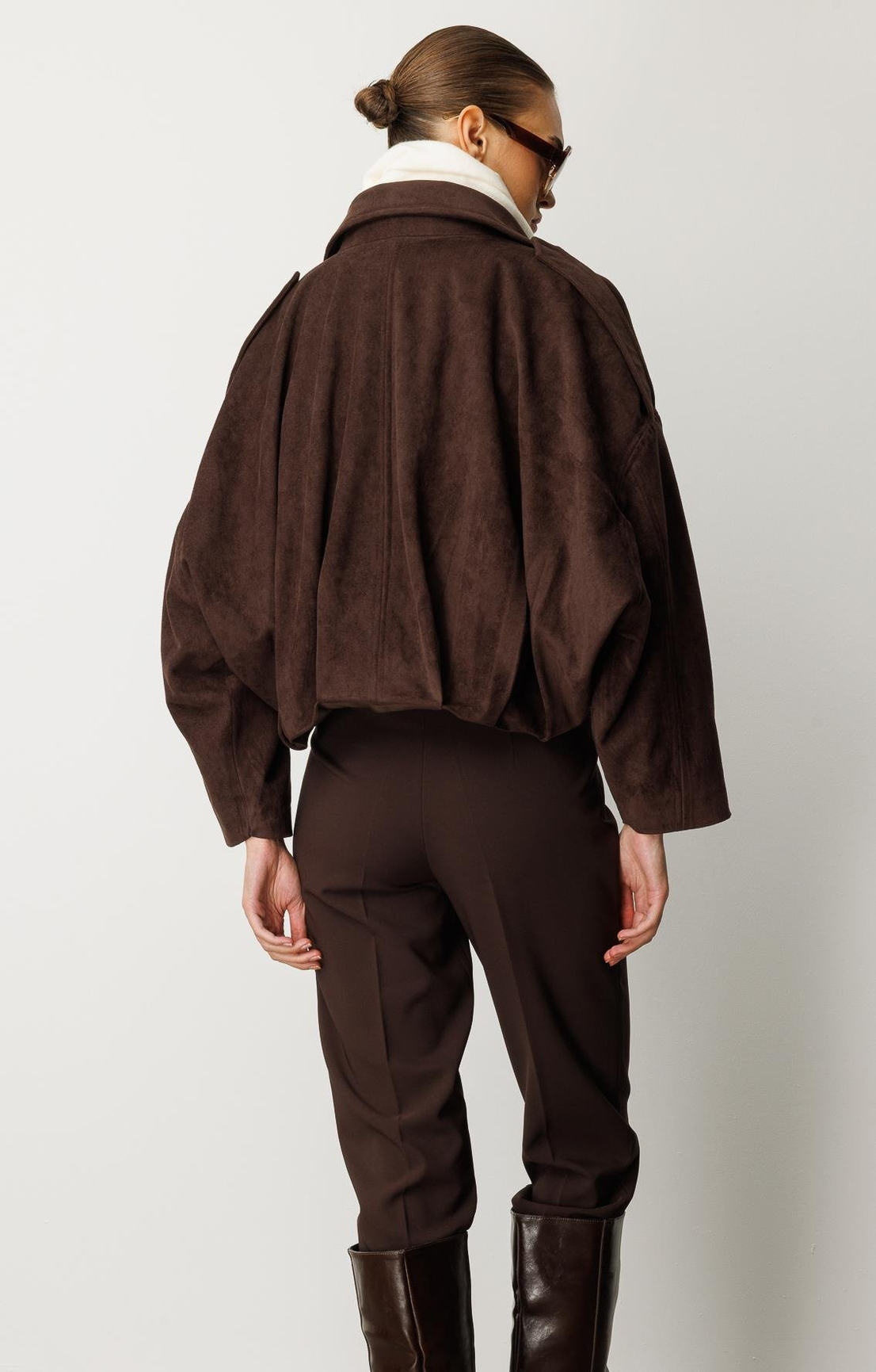 Yarasa Kol Bomber Ceket KAHVE