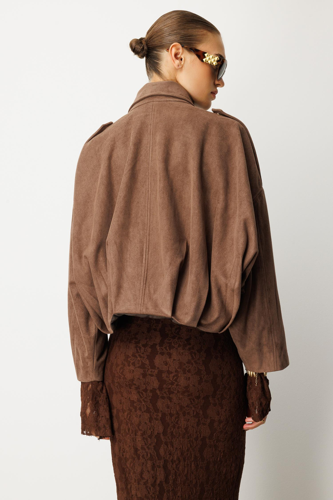 Yarasa Kol Bomber Ceket VİZON