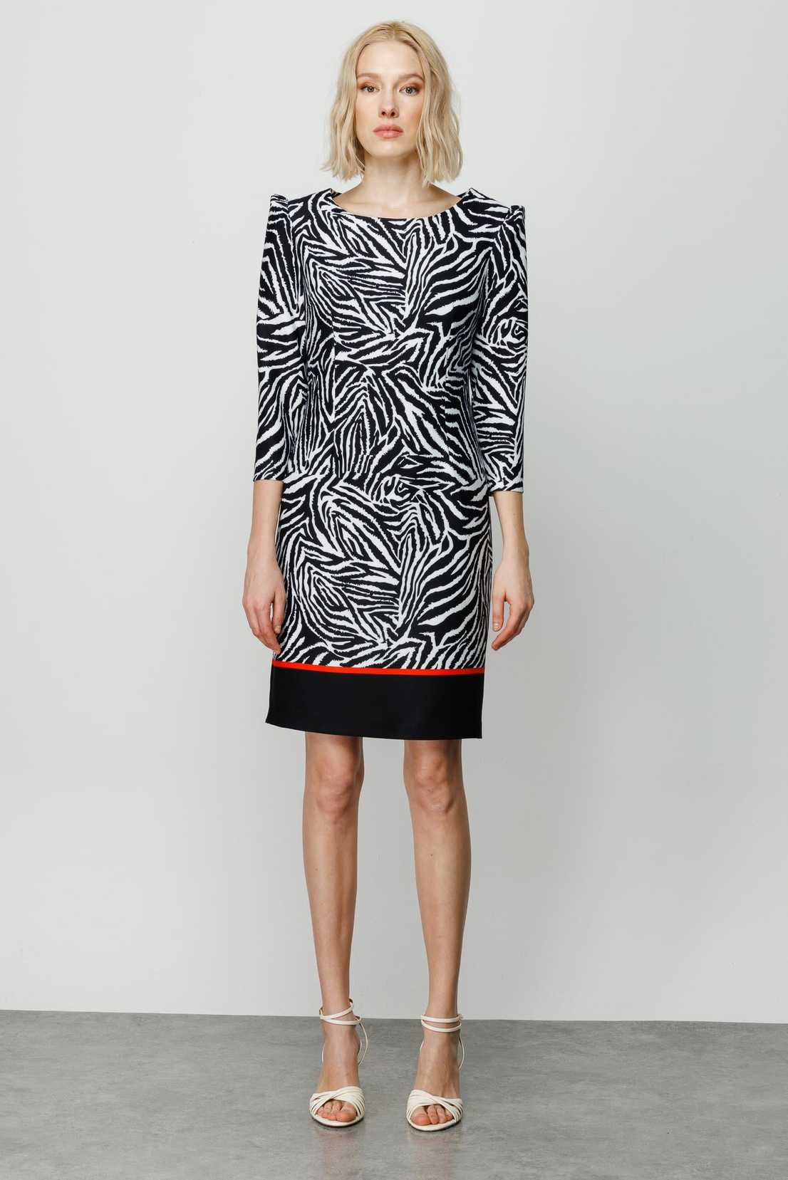 Zebra Desen Elbise SİYAH