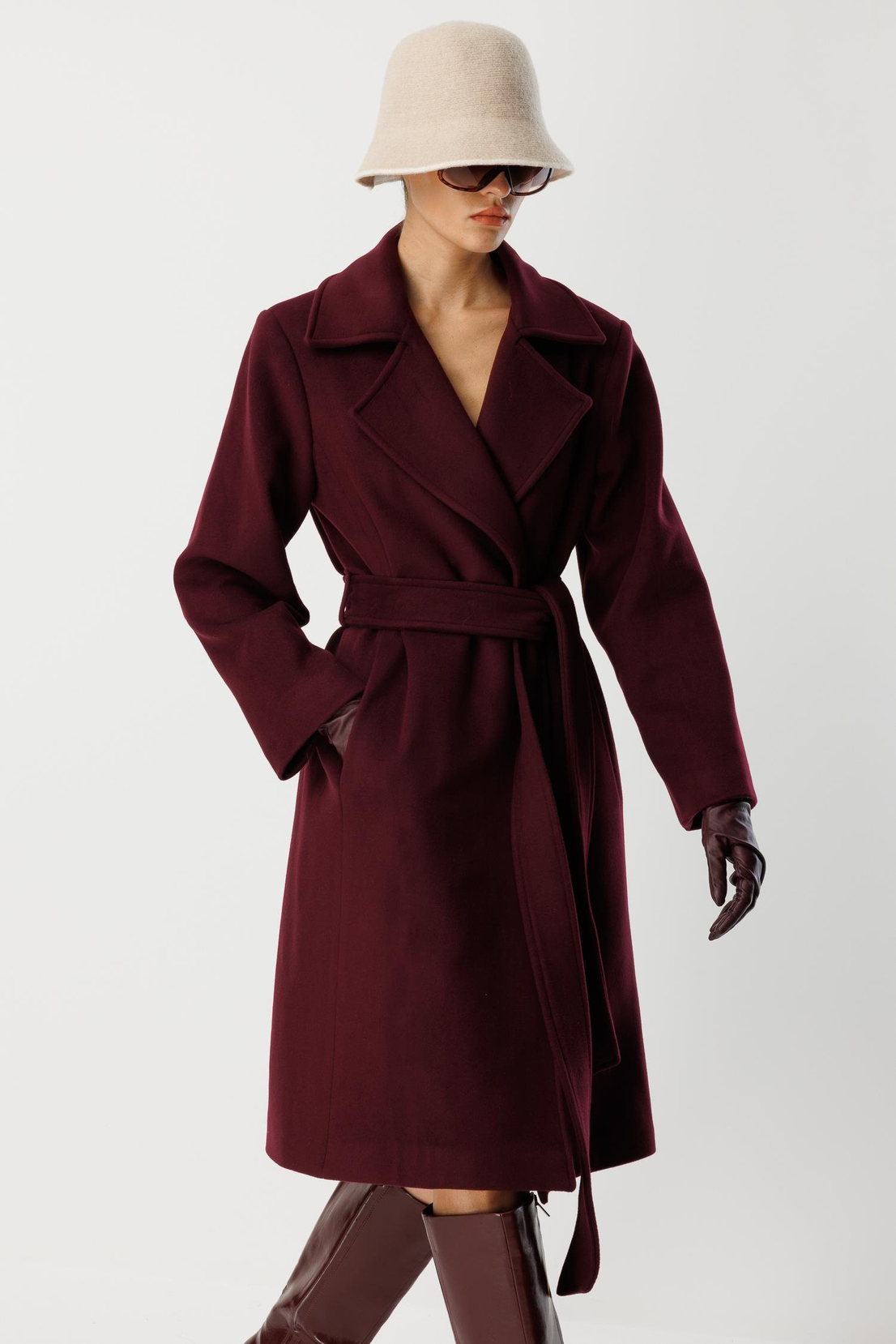 Astar Detaylı Kaşe Kaban MÜRDÜM