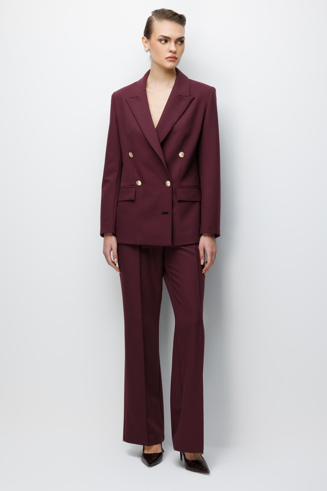 Astar Detaylı Kruveze Ceket MÜRDÜM