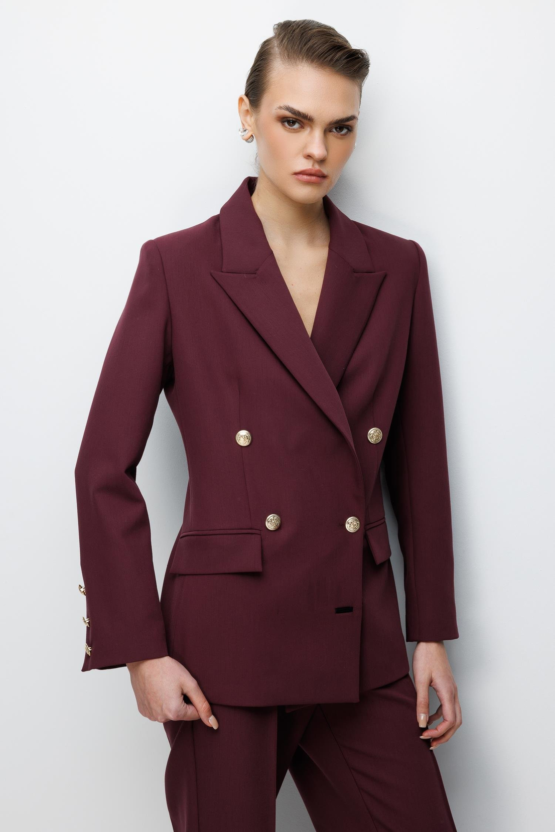 Astar Detaylı Kruveze Ceket MÜRDÜM