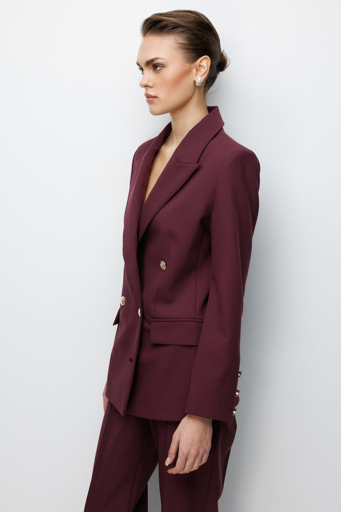 Astar Detaylı Kruveze Ceket MÜRDÜM