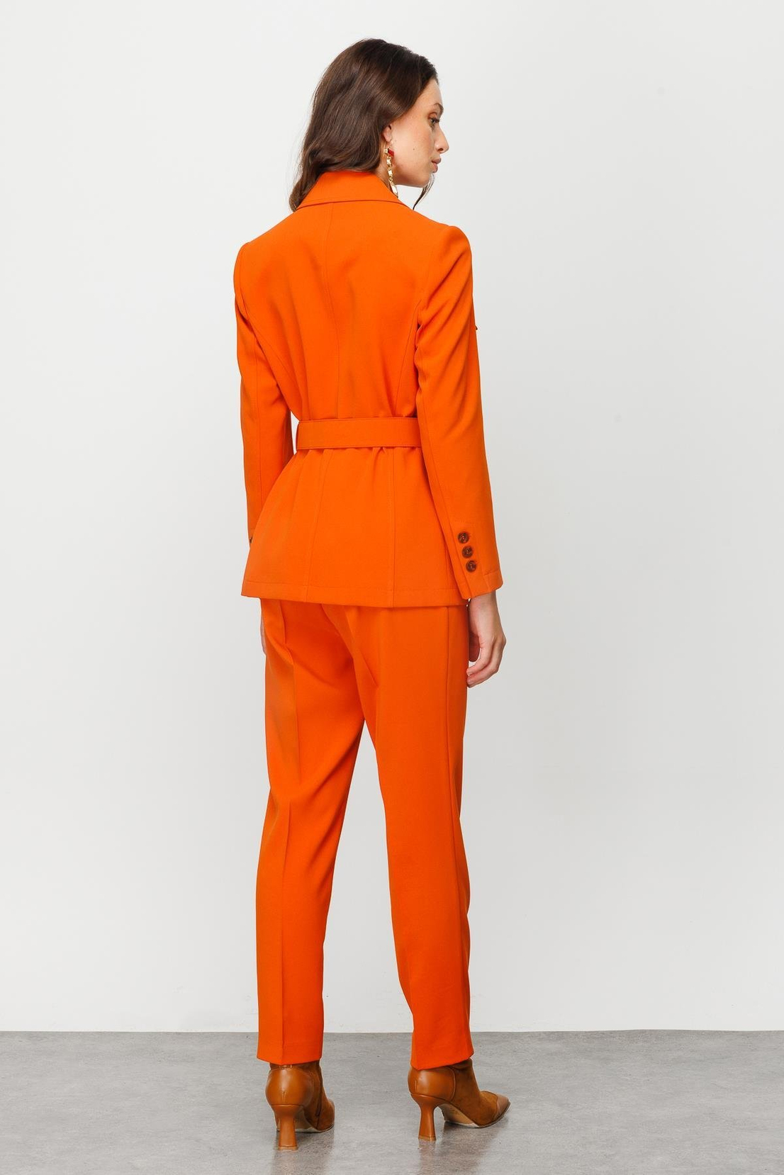 BELİ KEMERLİ CEKET ORANGE