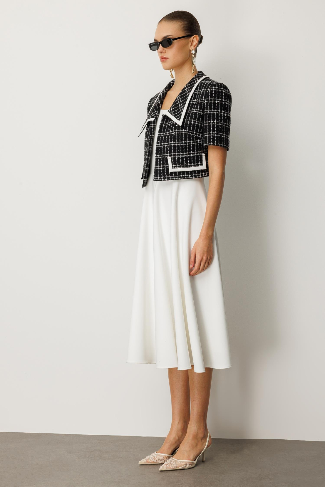 Biye Detaylı Chanel Takım SİYAH