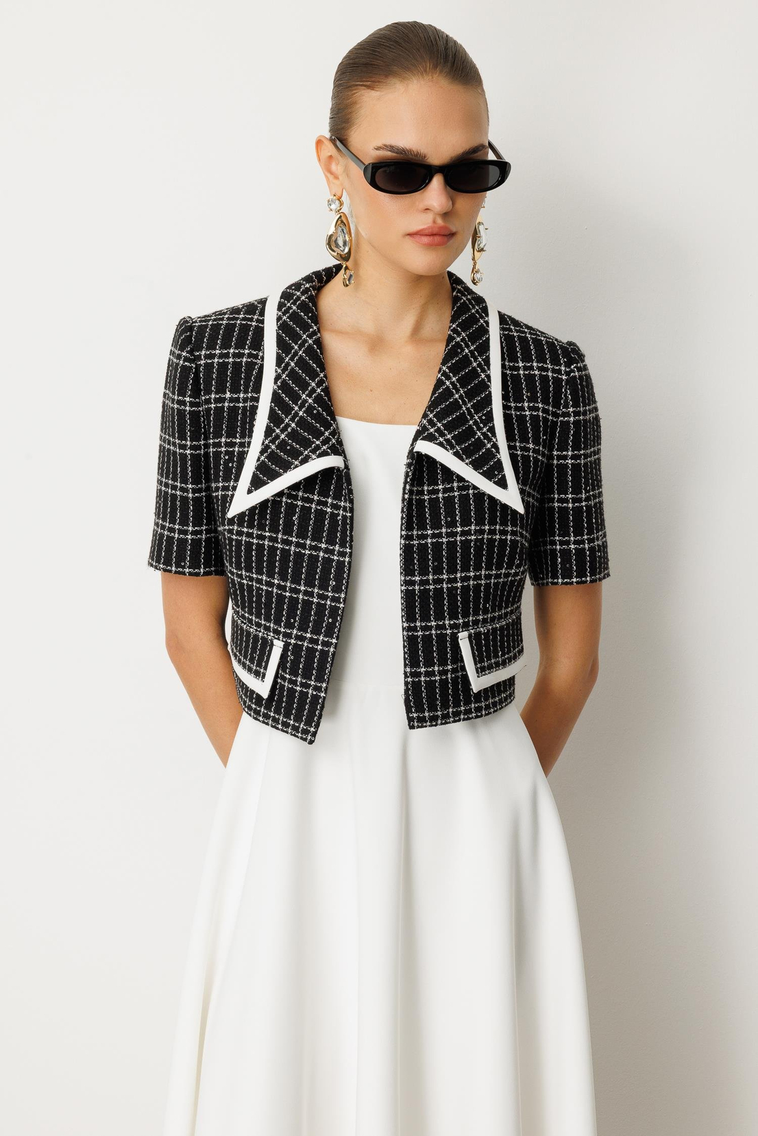 Biye Detaylı Chanel Takım SİYAH