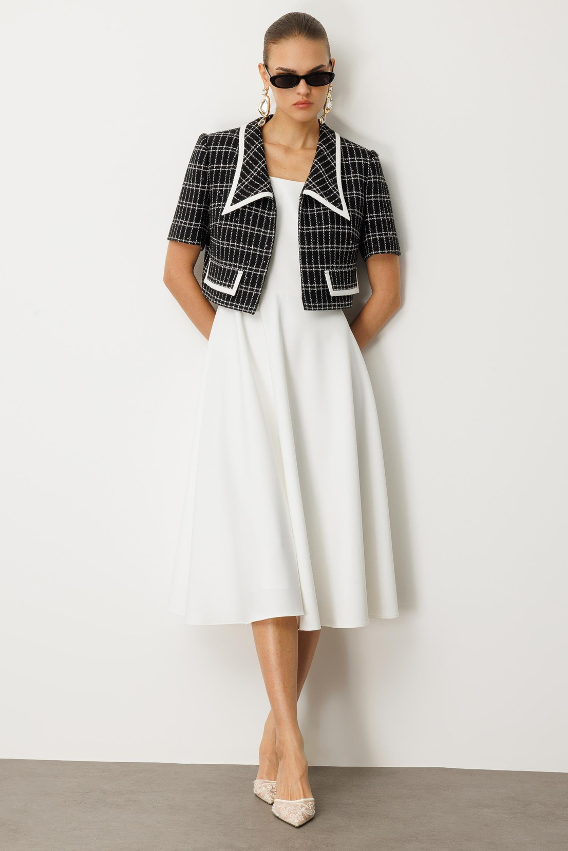 Biye Detaylı Chanel Takım SİYAH