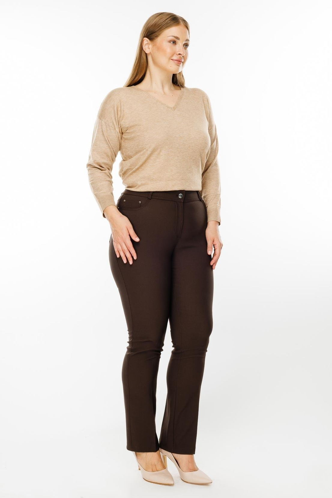 Boru Paça Pantolon KAHVE