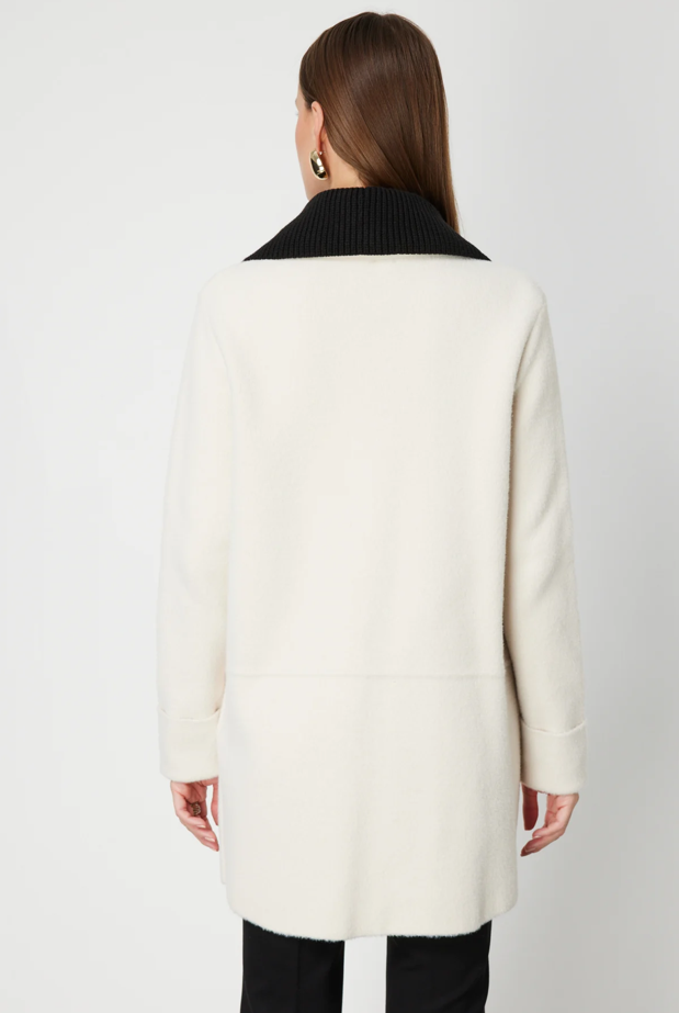 Büyük Yakalı Düğmeli Hırka TAŞ