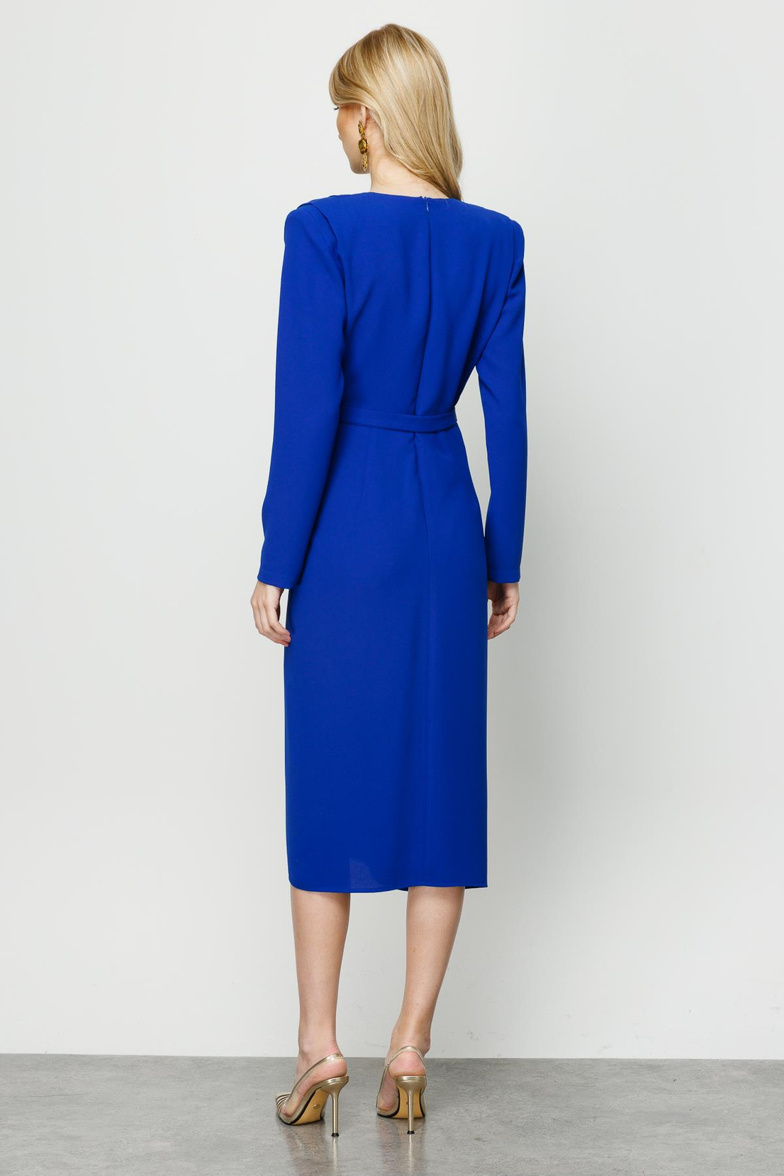 Büzgü Detay Vatkalı Elbise SAKS