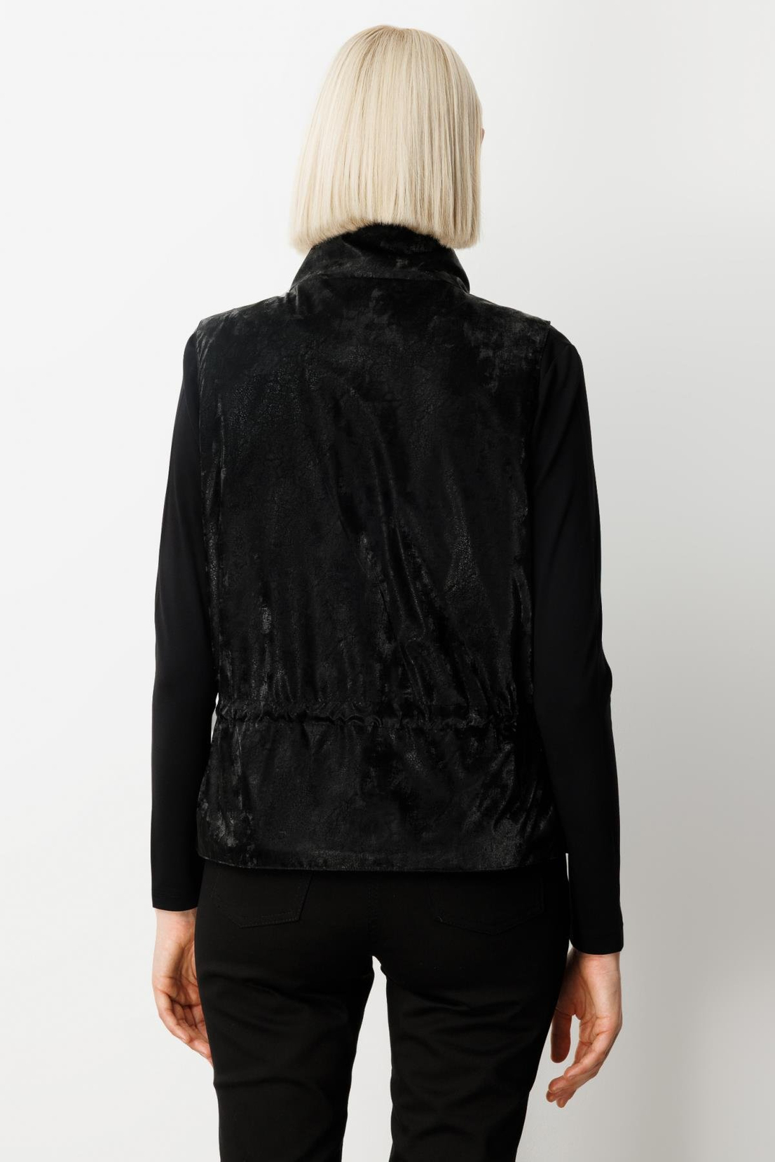 Dik Yaka Cepli Yelek SİYAH