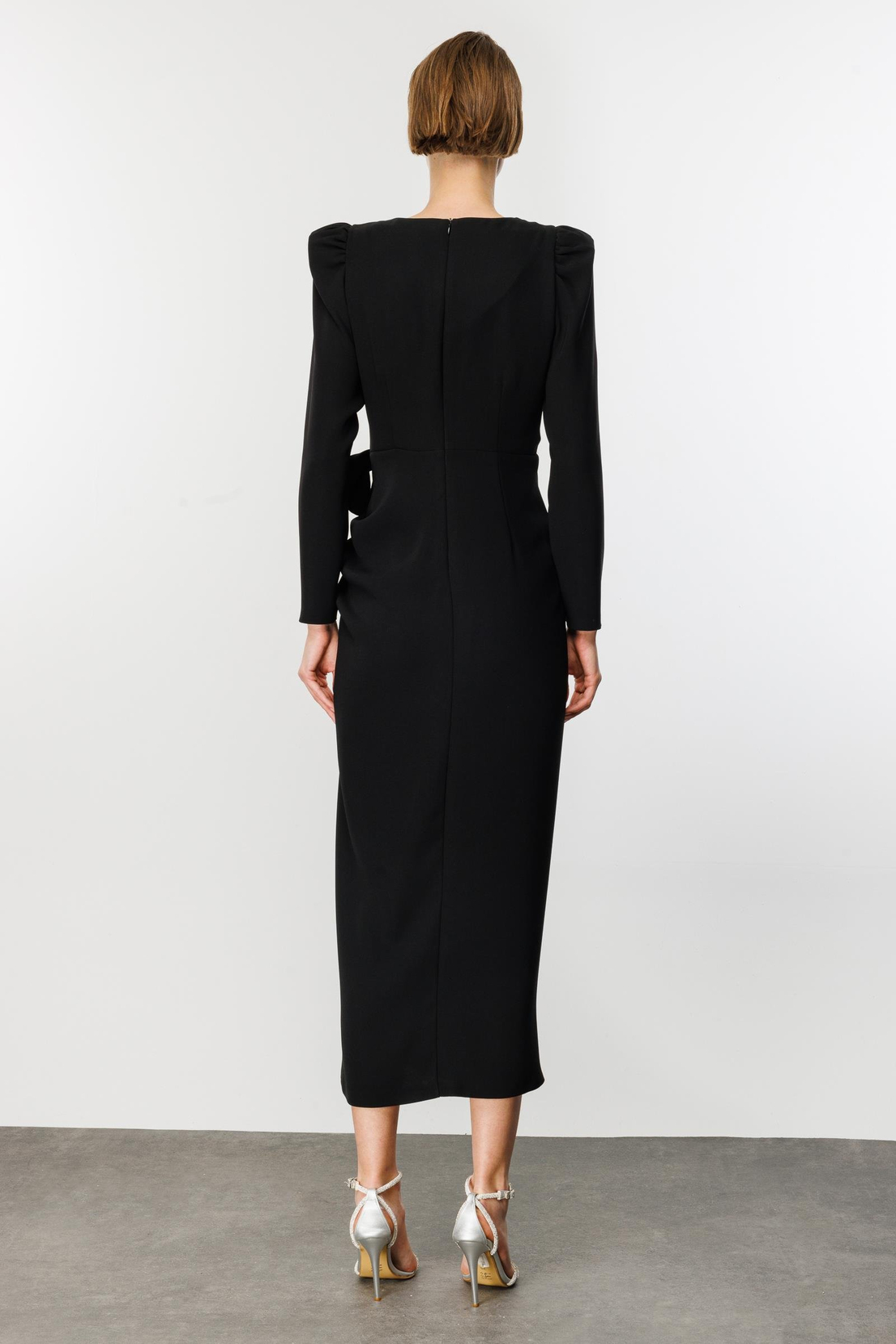 Fiyonklu Elbise SİYAH