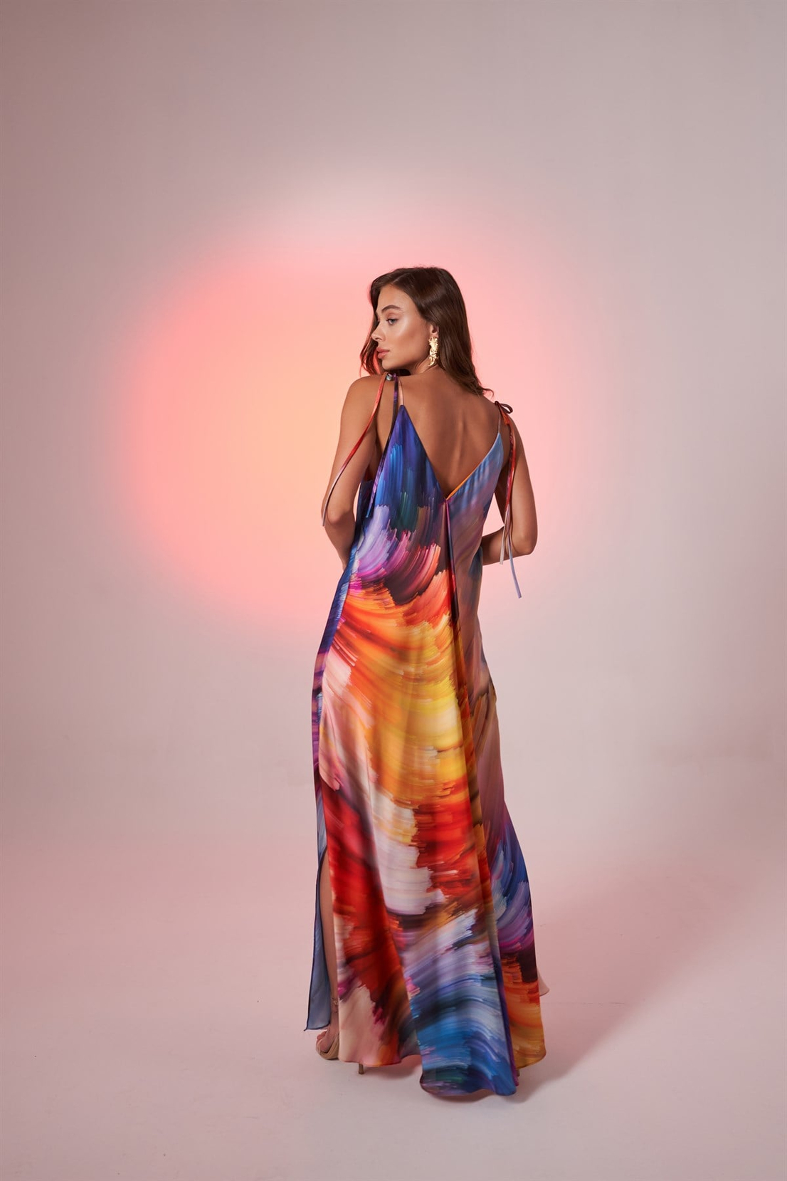 İp Askılı Colorful Elbise