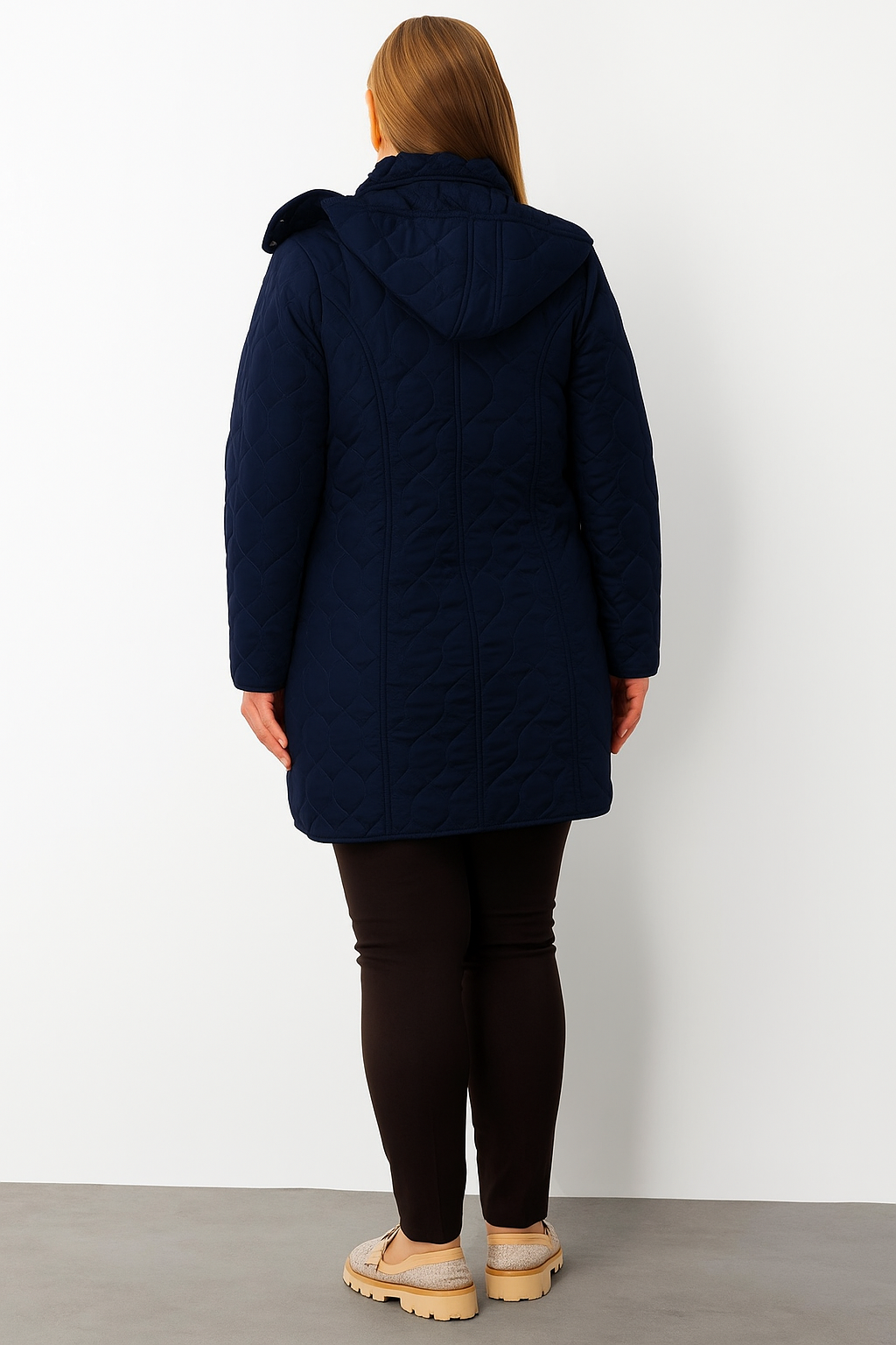 Kapüşonlu Mont LACİVERT