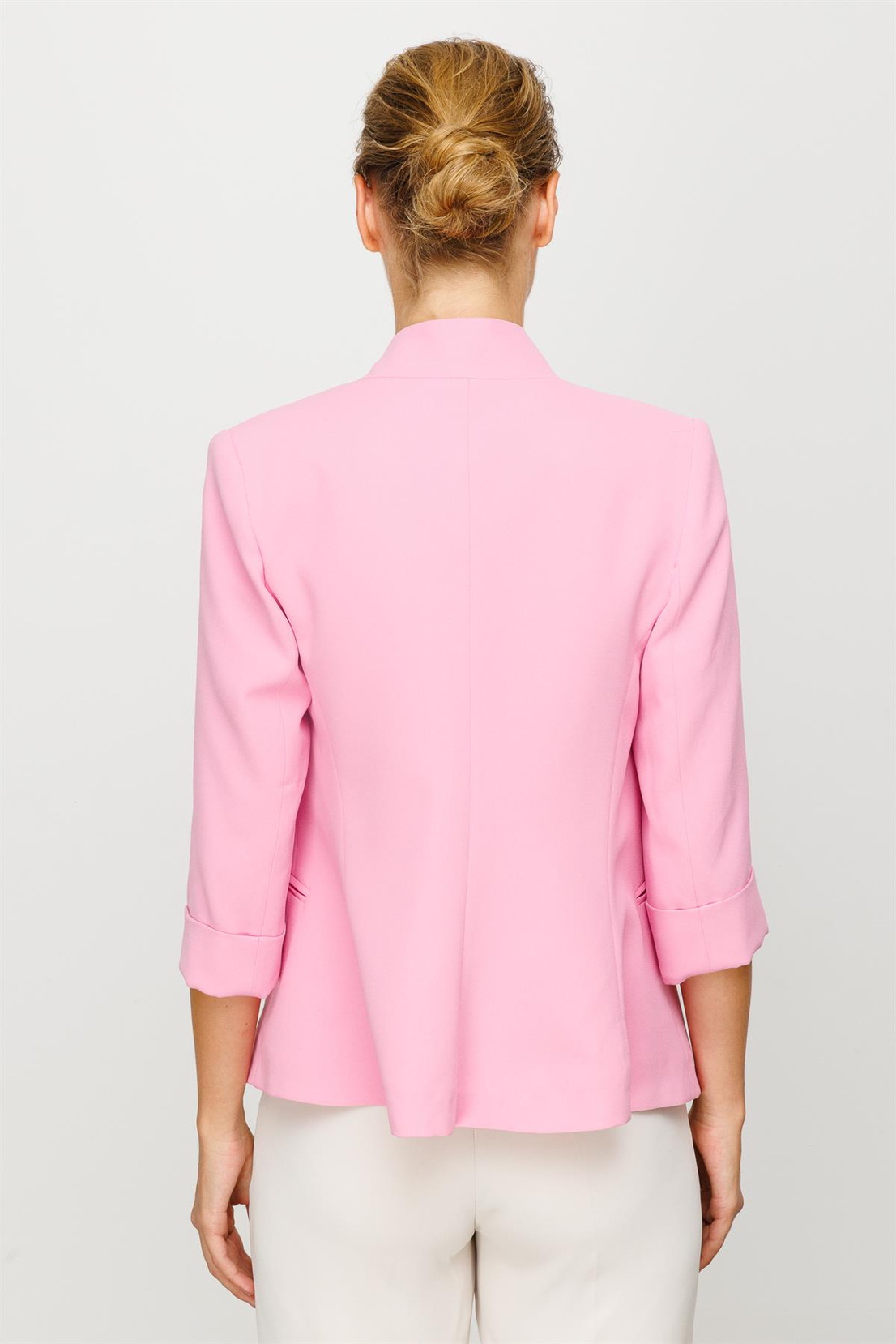 Kedi Aksesuarlı Pembe Blazer Ceket