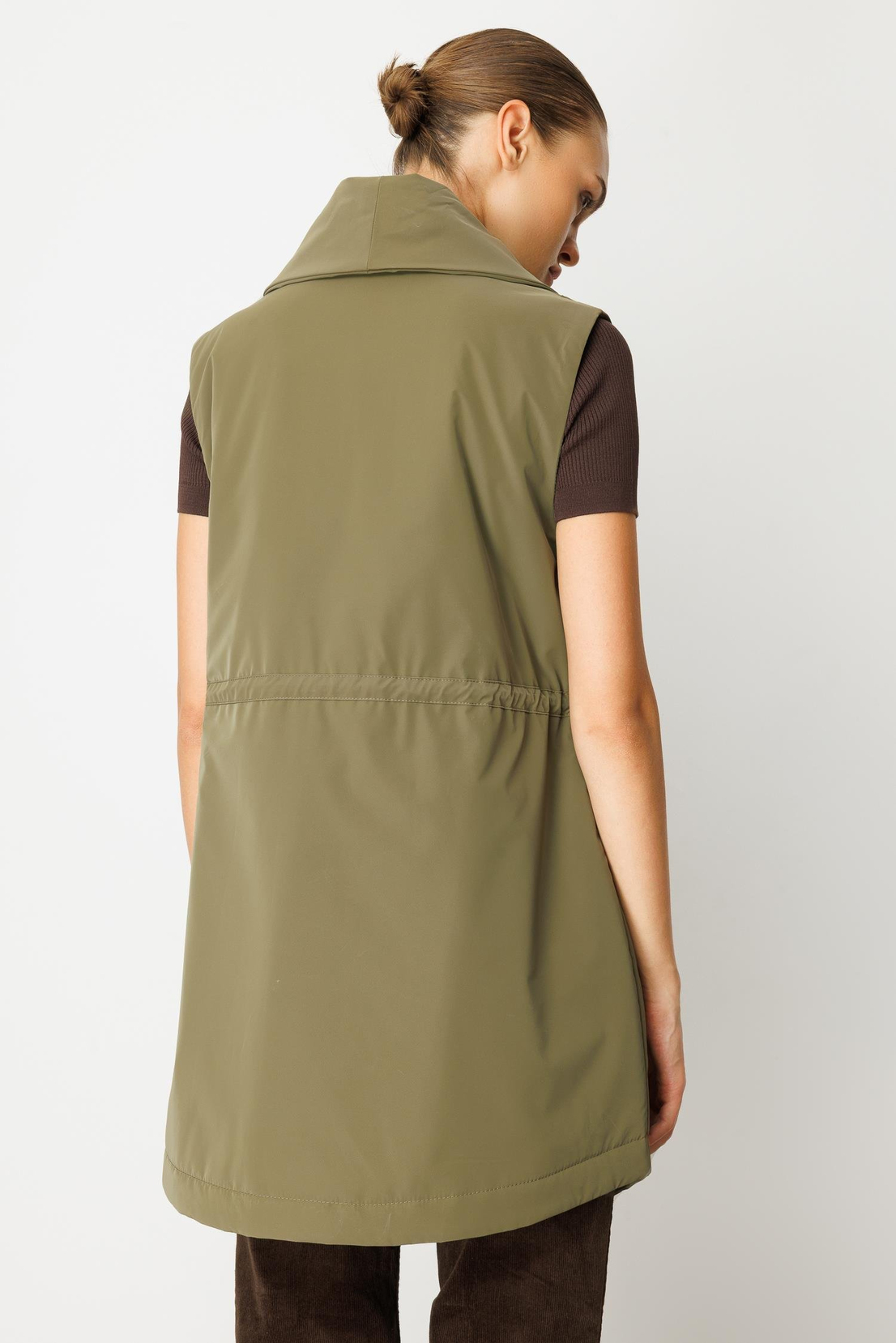 Kemerli Uzun Yelek HAKİ